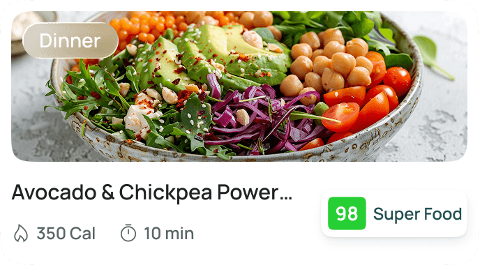 Avocado & Chickpea Power Salad