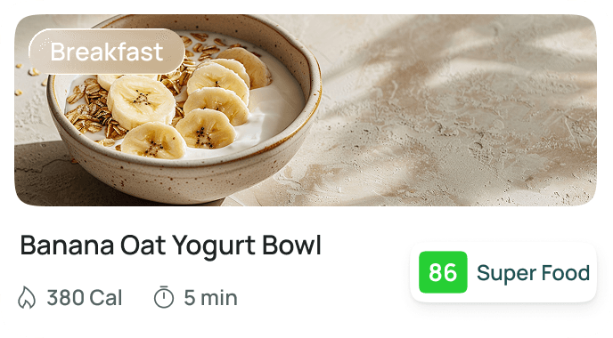Banana Oat Yogurt Bowl