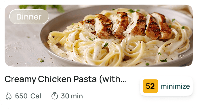 Creamy Chicken Pasta (with white sauce)