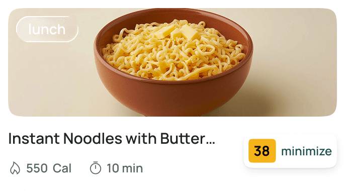 Instant Noodles with Butter and Cheese